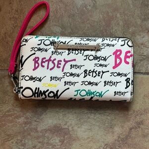 Betsey Johnson Pink and White Wallet